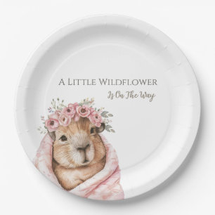 Capybara Baby Shower • Wildflower Paper Plate