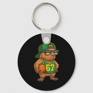 Capybara Basketball 67 Gen Alpha Slang Srts Men Bo Keychain