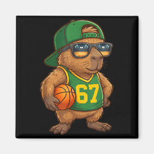 Capybara Basketball 67 Gen Alpha Slang Srts Men Bo Magnet