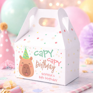 Capybara birthday favor box
