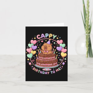 Capybara Birthday for Kids Cappy Birthday to Me Card