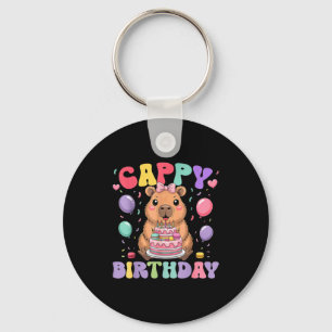 Capybara Birthday Girls Funny Birthday Kids Boys G Keychain
