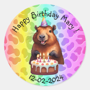 CAPYBARA BIRTHDAY STICKERS