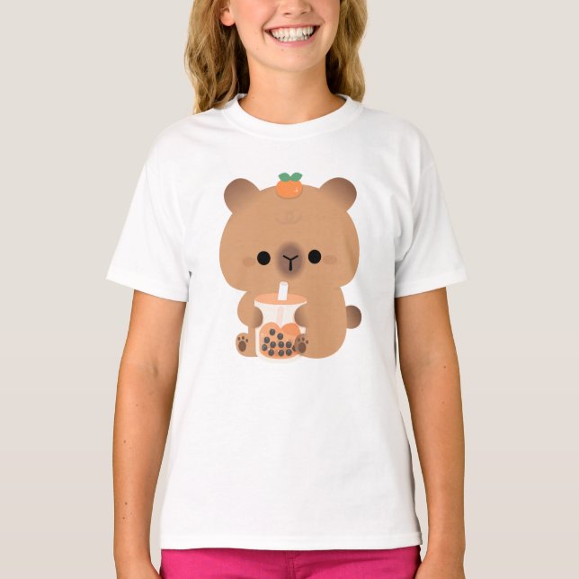 Capybara Boba T-Shirt (Front)