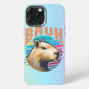 Capybara Bruh Funny Bruh Capybara Lovers Men Kids iPhone 13 Pro Max Case