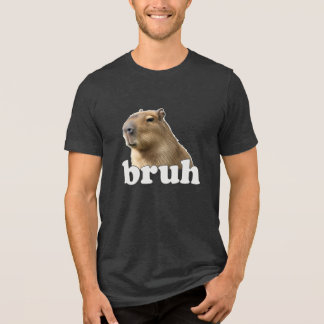 Capybara Bruh Meme Men’s Shirt Funny Animal Tee
