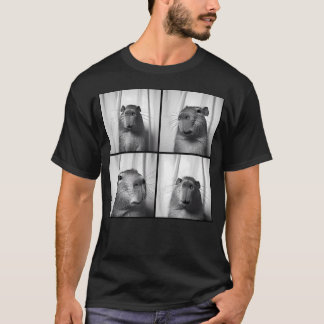 Capybara Capy Photobooth Picture Quirky Funny Odd T-Shirt