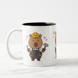Capybara Carpenter Mug   Café de travail du bois a