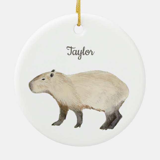 Capybara Ceramic Ornament (Back)