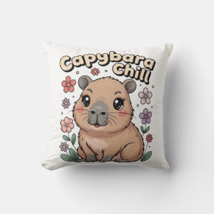 Capybara Chill Throw Pillow