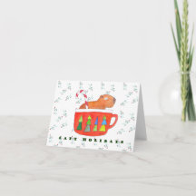 Capybara Christmas Cute Capybara warmest wishes