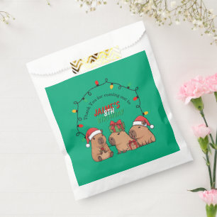 Capybara Christmas Lights Birthday Party  Favour Bag