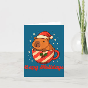 Capybara Christmas Shirt, Funny Capy Holidays Card