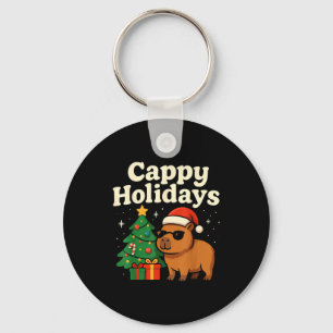 Capybara Christmas Shirt, Funny Capy Holidays  Keychain