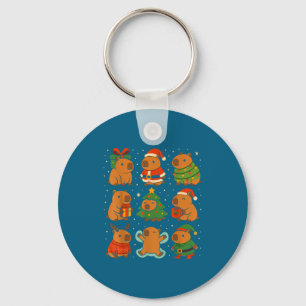Capybara Christmas Shirt, Funny Capy Holidays  Keychain