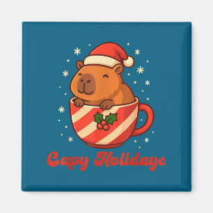 Capybara Christmas Shirt, Funny Capy Holidays Magnet