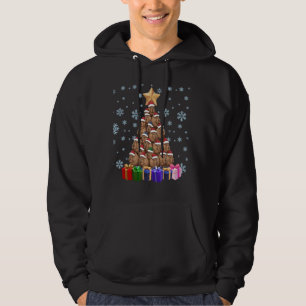 Capybara Christmas Tree Funny Xmas Matching Family Hoodie