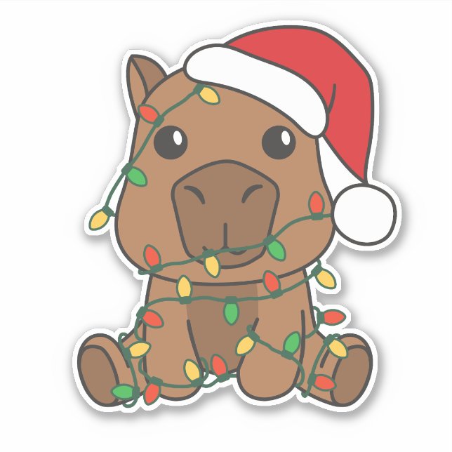 Capybara Christmas Winter Animals Holiday (Front)