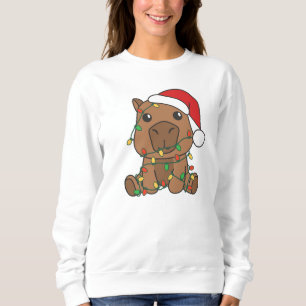 Capybara Christmas Winter Animals Holiday Sweatshirt