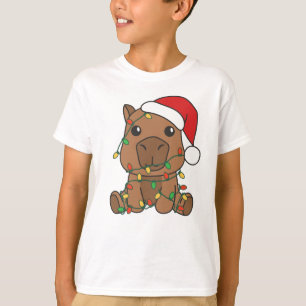 Capybara Christmas Winter Animals Holiday T-Shirt