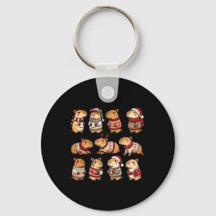 Capybara Christmas Xmas  Keychain
