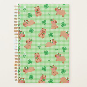 Capybara Clover Green Planner