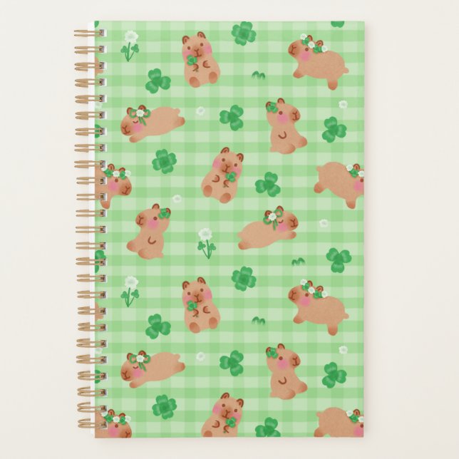 Capybara Clover Green Planner (Front)