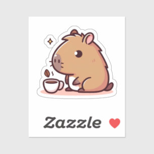 Capybara coffee lover