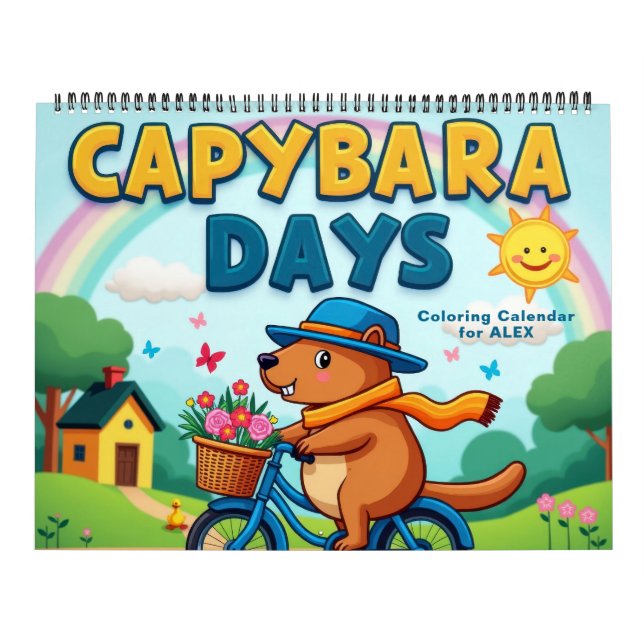 Capybara Colouring Calendar (Cover)