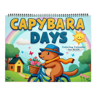 Capybara Colouring Calendar