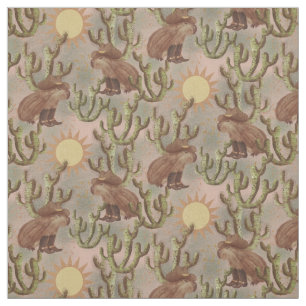Capybara Cowboy Jane- whimsical wildlife Fabric