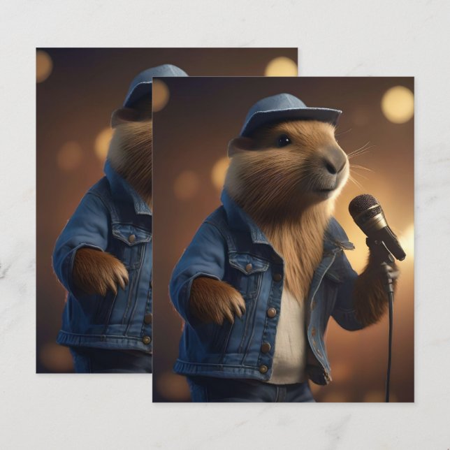 "Capybara Cowboy: Serenading the Wild West" (Front/Back)