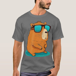 Capybara Cute and funny Capybara Cool Sunglasses T-Shirt