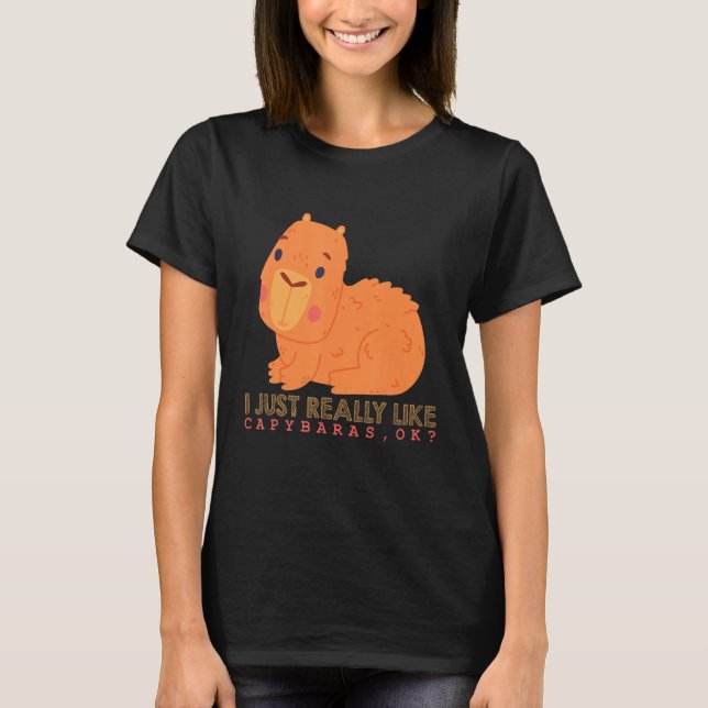 Capybara  Cute Capybaras Rodent Animal Capybara 1 T-Shirt (Front)