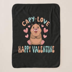 Capybara Cute Valentine Blanket