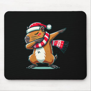 Capybara Dabbing Christmas Funny Santa Xmas Mouse Pad