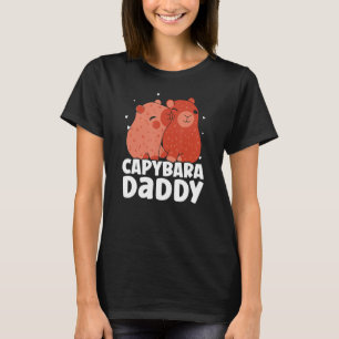 Capybara Daddy Animal Capybaras Rodent Dad Father T-Shirt