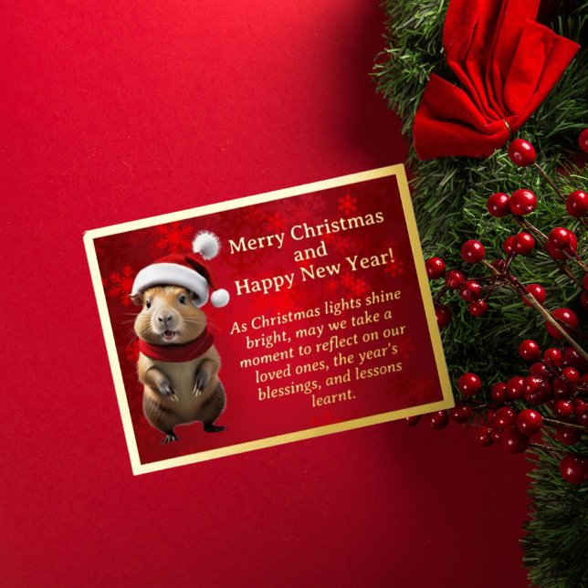 Capybara de Noël à Santa Hat Carte postale (Créateur téléchargé)