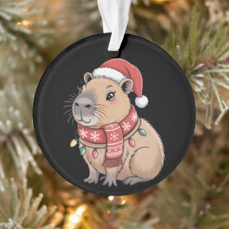 Capybara de Noël Chapeau de Père Noël Écharpe Lumi