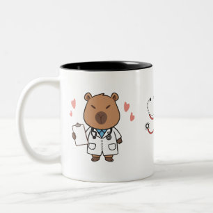 Capybara Doctor Mug Drôle Coupe Médicale de café