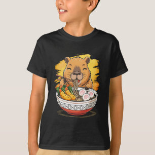 Capybara Eating Ramen Noodles Lover Funny Kawaii A T-Shirt