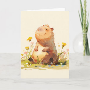 Capybara Enjoying Life Card