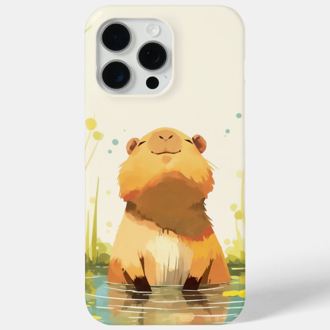 Capybara Enjoying the Water Case-Mate iPhone Case (Back)