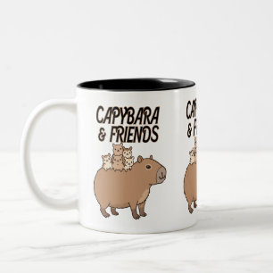 Capybara et les amis Mug   Café animal mignon