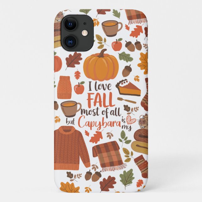 Capybara Fall Phone Case (Back)