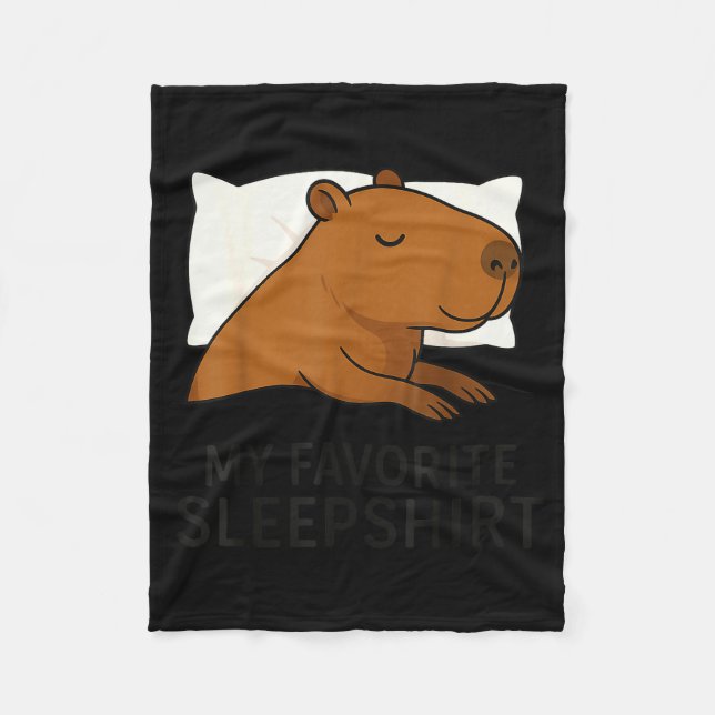 Capybara Favorite Sleepshirt Sleeng Pajamas Boys G Fleece Blanket (Front)