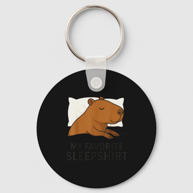 Capybara Favorite Sleepshirt Sleeng Pajamas Boys G Keychain (Front)