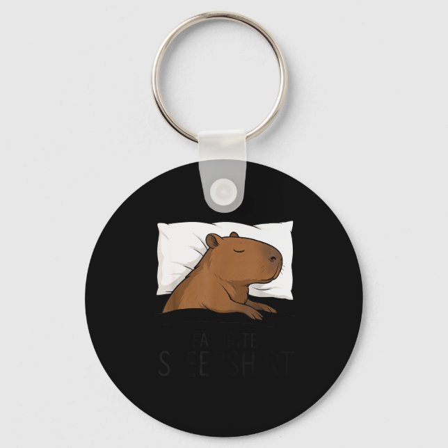 Capybara Favorite Sleepshirt Sleeng Pajamas Boys G Keychain (Front)