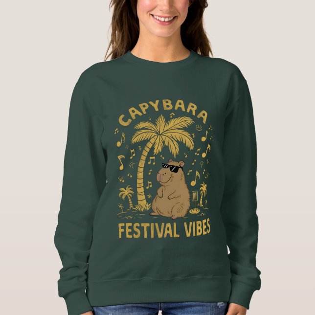 Capybara Festival Vibes Sweatshirt (Front)