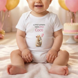 Capybara First Birthday • Birthday Outfit Baby Bodysuit